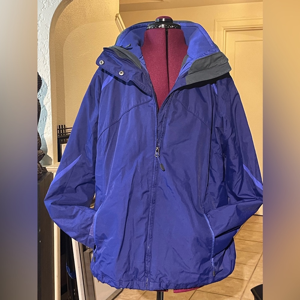 Columbia Interchange Double Jacket Coat Sz 1X Women’s Purple Gray